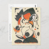 フランツ・マークによる2鹿との合成 ポストカード (正面/裏面)