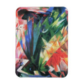 フランツ・マークによる『鳥』(Vogel)、ヴィンテージキュビズムアート マグネット (縦)