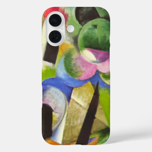 フランツ・マークの木のある家、ヴィンテージ ファイン アート Case-Mate iPhoneケース (裏面)