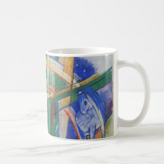 フランツ・マークの虹に乗る青い馬 コーヒーマグカップ (右)