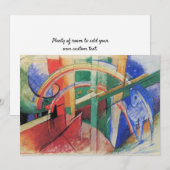 フランツ・マークの虹に乗る青い馬 招待状 (正面/裏面)