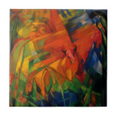 フランツ・マークの風景の中の動物 タイル (正面)