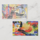 フランツ・マークの『壊れた形』（Zerbrochene Formen）、別名『破壊された形態』 名刺 (正面/裏面)