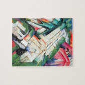 フランツ・マークの『山』（風景）、ヴィンテージ・アート ジグソーパズル (横)