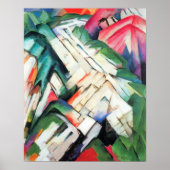 フランツ・マークの『山』（風景）、ヴィンテージ・アート ポスター (正面)