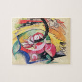 フランツ・マークの『抽象的な花 (別名：色付きの花)』 ジグソーパズル (横)