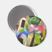 フランツ・マークの「木のある家」ヴィンテージ ファインアート マグネット (正面/裏面)