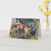 フランツ・マークの『花園の鹿』、ヴィンテージ・アート カード (黄色い花)