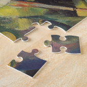 フランツ・マークの『花園の鹿』、ヴィンテージ・アート ジグソーパズル (側面)
