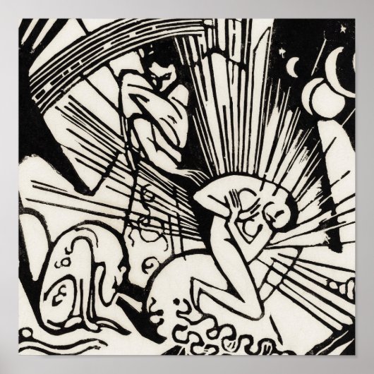 フランツ・マーク・ファ有名ウッドカットによる和解 ポスター (正面)