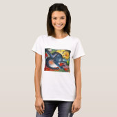 フランツ・マーク・ブルーとイエロー2匹 Tシャツ (正面フル)