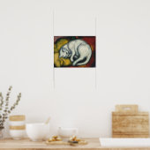 フランツ・マーク・ホワイトキャット ポスター (キッチン)