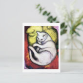 フランツ・マーク・ホワイトキャット ポストカード (スタンド正面)