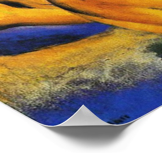 フランツ・マーク・リトル・イエロー・ウマーズ・ポスター ポスター (角)