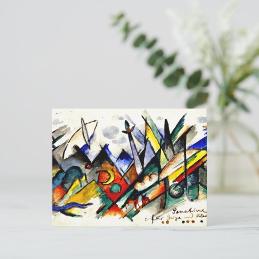 フランツ・マーク – ヴァイオリンとピアノのためのソナティン ポストカード (スタンド正面)