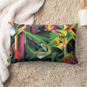 フランツ・マーク：修道院の庭で鹿 ランバークッション (ブランケット)