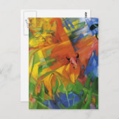 フランツ・マーク – 風景の中の動物 ポストカード (正面/裏面)