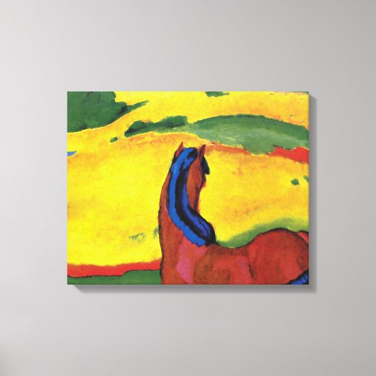 フランツ・マーク – 風景の中の絵画馬 キャンバスプリント (正面)