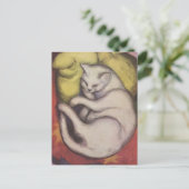 フランツ・マーク – Cat on a Yellow Cossion ポストカード (スタンド正面)