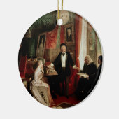 フランツ・リストおよびLisztのdaughtを持つリヒャルト・ワーグナー セラミックオーナメント (左)