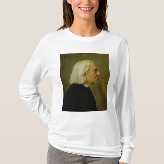 フランツ・リスト1884年作曲家 Tシャツ (正面)