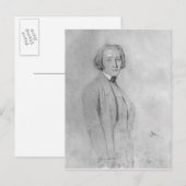 フランツ・リスト・ローマ、1839年5月29日 ポストカード (正面/裏面)