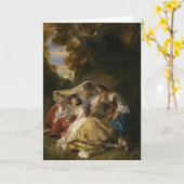 フランツXaver Winterhalter-のLaの昼寝 カード (黄色い花)