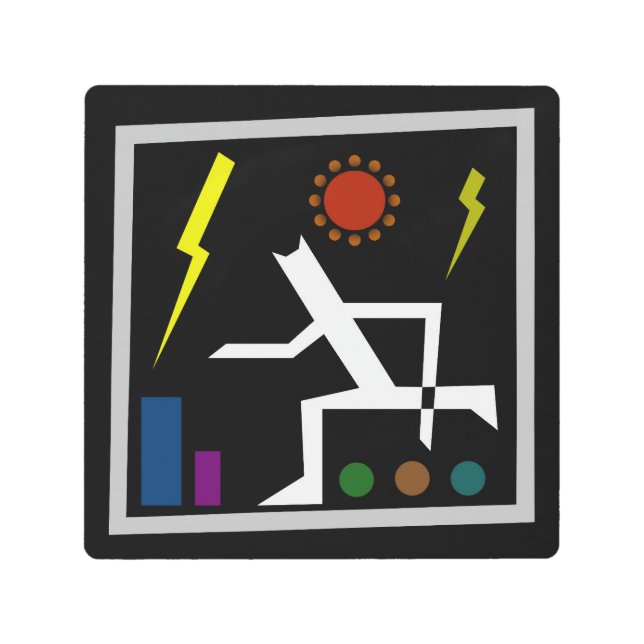 フランティックシェルター抽象芸術V2 メタルプリント (正面)