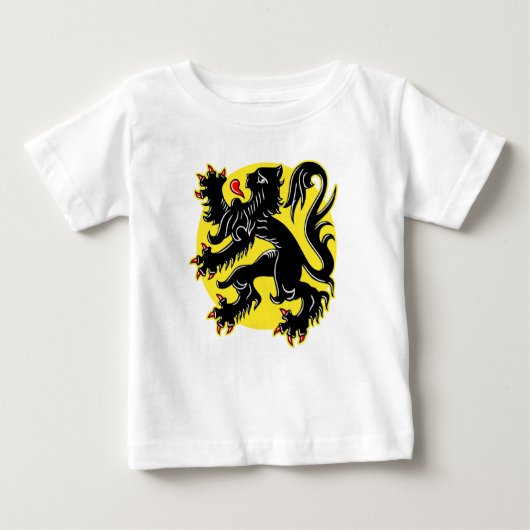 フランドル国旗 ベビーTシャツ (正面)