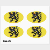 フランドル国旗 楕円形シール (シート)