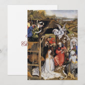フランドル地方のルネサンス時代のキリストの降誕図 シーズンカード (正面/裏面)