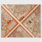 フランドル県の地図（1609年） ラッピングペーパー (フラット)