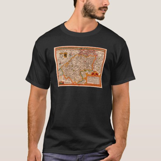 フランドル県の地図（1609年） Tシャツ (正面)