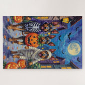 フランドル・ブーヴィエのハロウィンお菓子もらい ジグソーパズル (横)