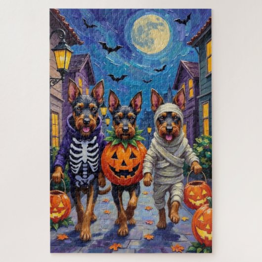 フランドル・ブーヴィエのハロウィンお菓子もらい ジグソーパズル (縦)