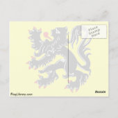 フランドル、ベルギー国旗 ポストカード (裏面)