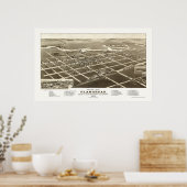 フランドレau, SDパノラママップ – 1883 ポスター (キッチン)