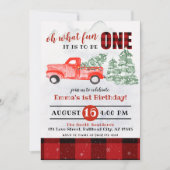 フランネルああ何のおもしろいONE 1の誕生日である 招待状 (正面)