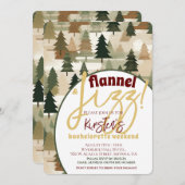 フランネルとファイズバチェロレッテ素朴ウッズ 招待状 (正面/裏面)