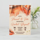 フランネルとファイズブライダルシャワー,秋,オレンジ 招待状 (スタンド正面)