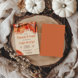 フランネルとファイズブライダルシャワー,秋,オレンジ 招待状