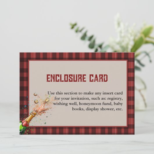 フランネルとファイズ冬の赤いブラックプレイドエンクロージャ 招待状 (スタンド正面)