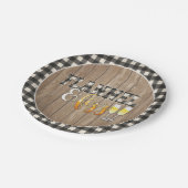 フランネルとファイズ紙プレート – 白 – 木 ペーパープレート (アングル)