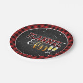 フランネルとファイズ紙プレート – 赤 – 雪 ペーパープレート (アングル)