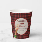 フランネルとフィズのウィンターウェディングシャワー 赤と黒 紙コップ (裏面)