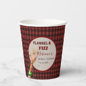 フランネルとフィズのウィンターウェディングシャワー 赤と黒 紙コップ (正面)