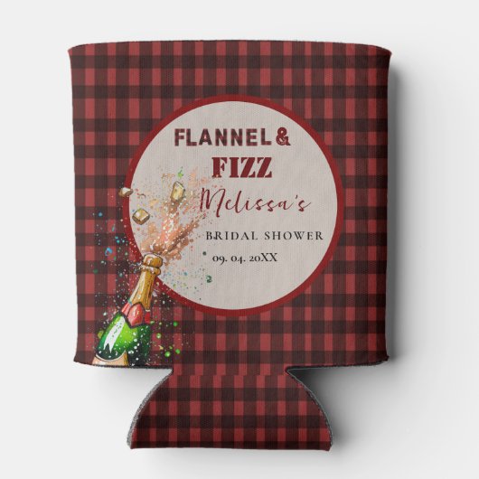 フランネルとフィズのウィンターウェディングシャワー 赤と黒 缶クーラー (裏面)
