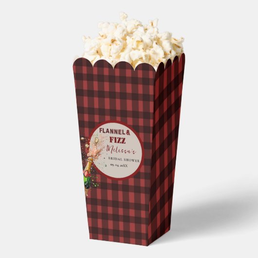フランネルとフィズのウィンター 赤と黒のブライズシャワー フェイバーボックス (はじけた状態)