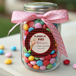 フランネルとフィズのウィンター 赤と黒のブライズシャワー ラウンドシール