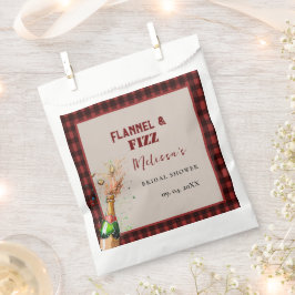 フランネルとフィズの冬の赤と黒のウェディングシャワー フェイバーバッグ